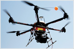 空撮用GPS付マルチコプターにての空撮映像撮影