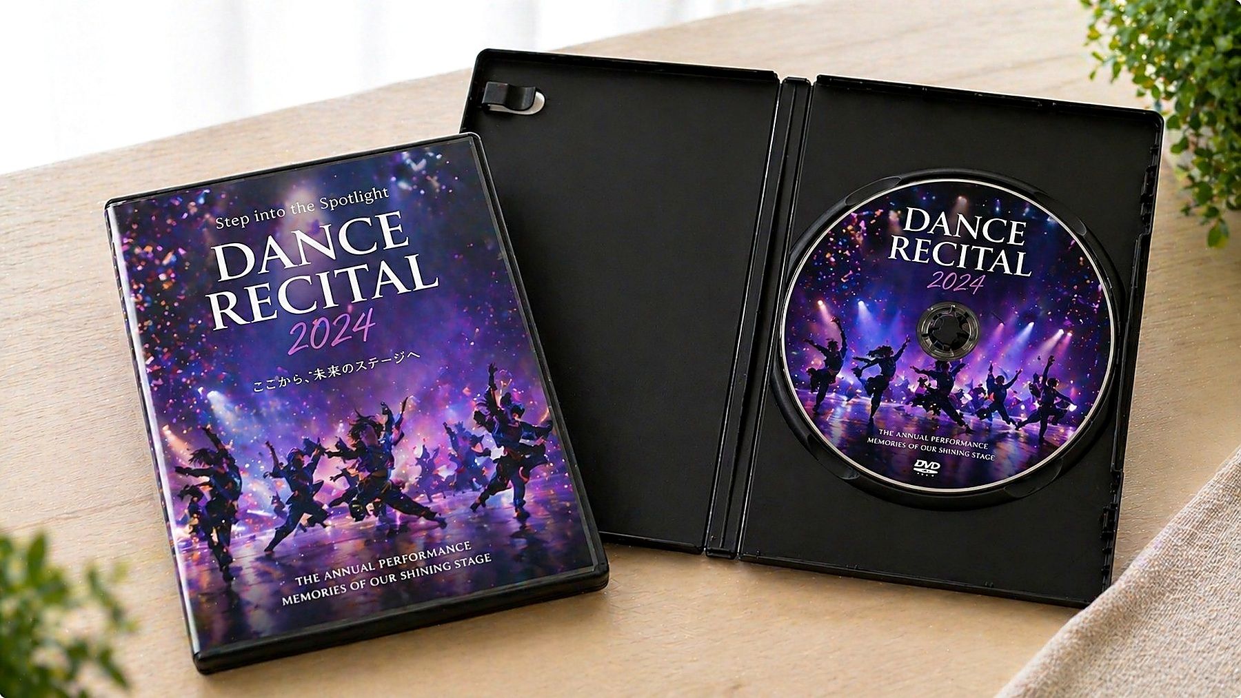 ダンス発表会DVDとBlu-ray制作の納品イメージ