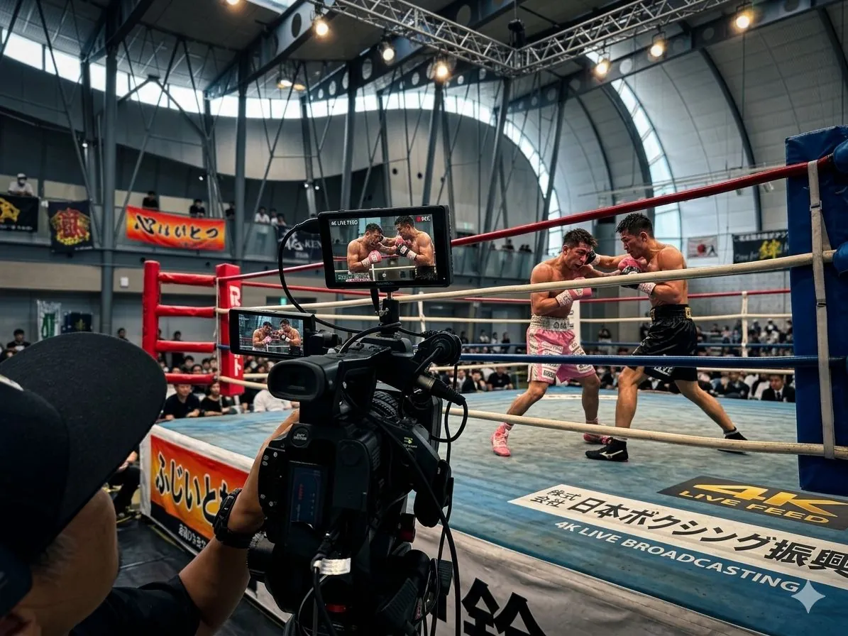ボクシングなどスポーツ競技イベントの動画撮影サービスのイメージ