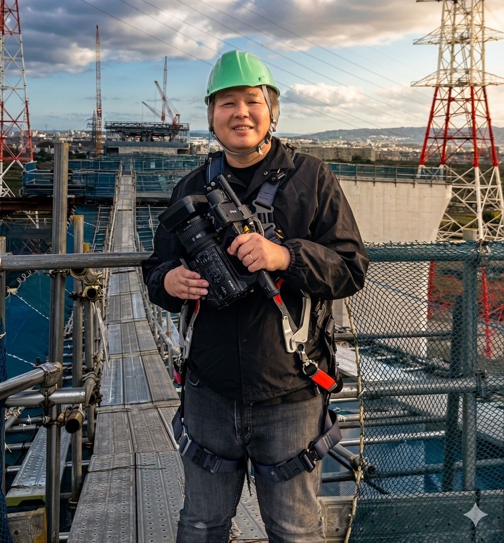 建設現場での撮影