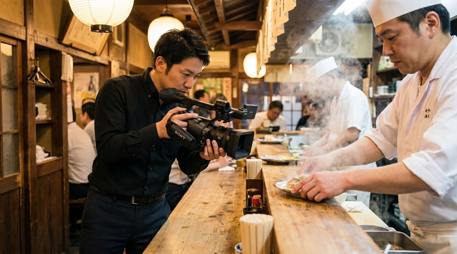 プロカメラマンによる飲食店での実写撮影